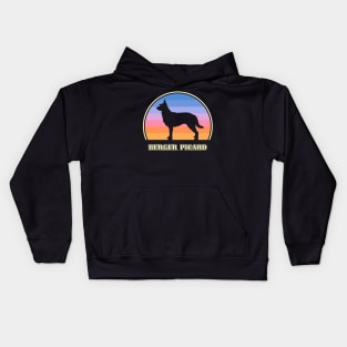 Berger Picard Vintage Sunset Dog Kids Hoodie